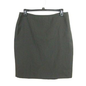 Anne Klein Pencil Skirt 14 Black Gray Pinstriped